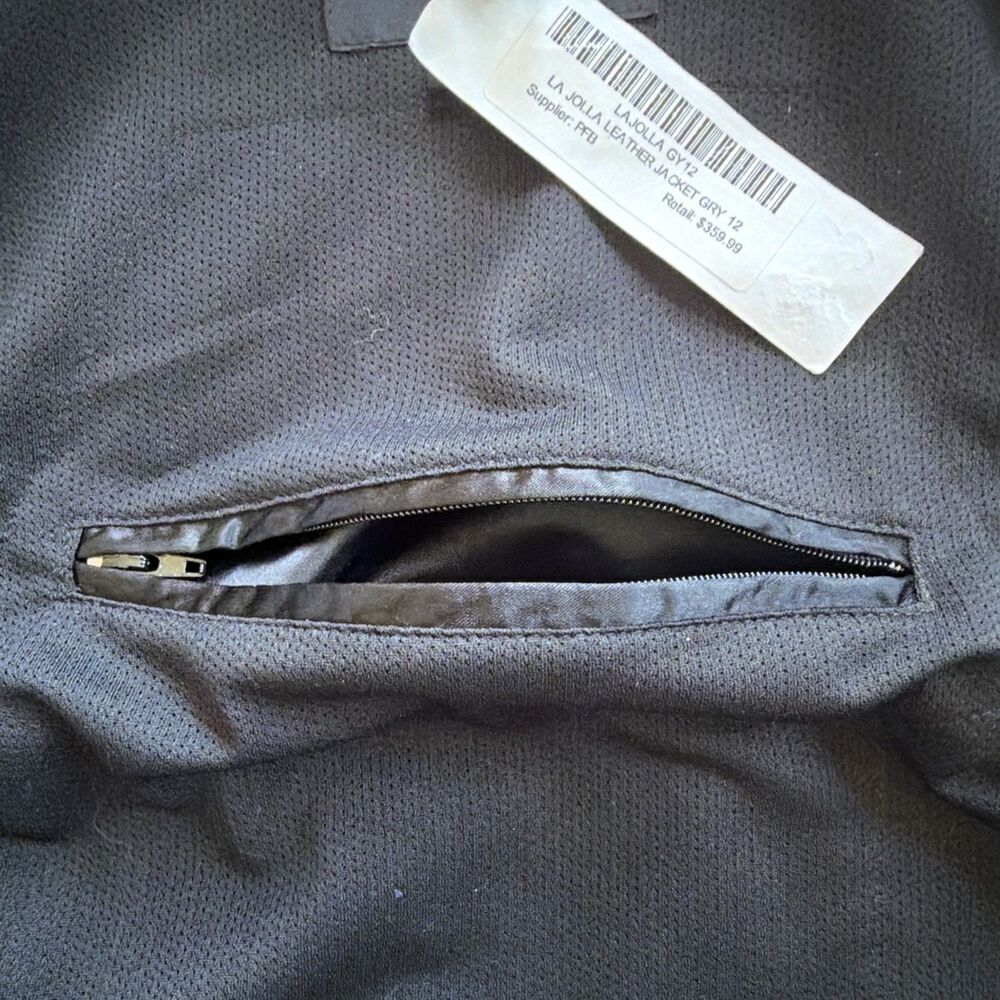 Hein Gericke La Jolla Womens 12 Gray Leather Motorcycle Jacket Moto Biker - Picture 8 of 16